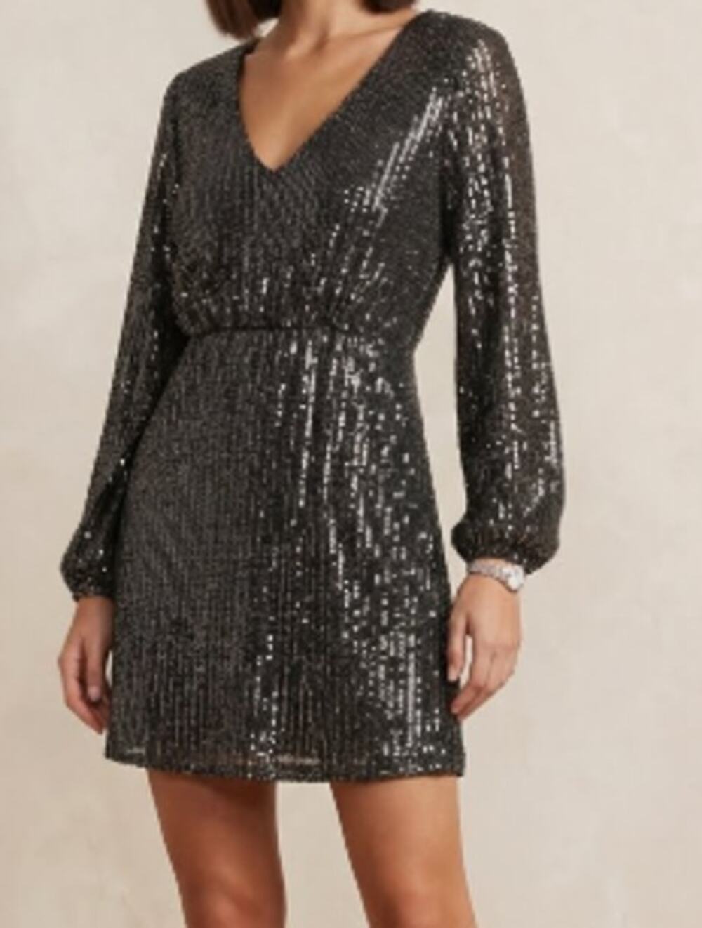 BB Dakota by Steve Madden Glow Up Fast Sequin Dress sz S